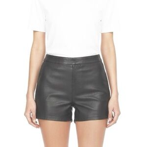 NWT GAP High Waist High Rise Polyurethane Coated Shorts in Black 27